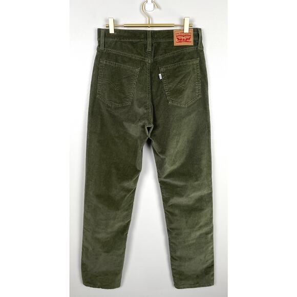 Levi’s 724 High Rise Straight Corduroy Pants Ivy Green Women’s 30 Casual Holiday - Picture 10 of 16